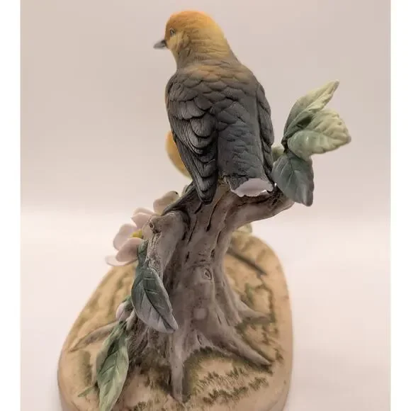 Andrea by Sadek Warbler Bird Figurine Flowering Branch 7.5" - Picture 6 of 9